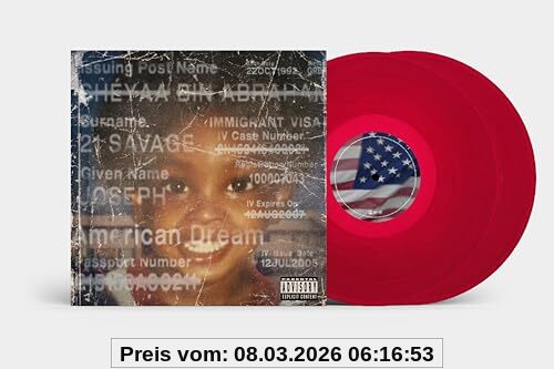 21 Savage American Dream (Translucent Red Vinyl) [Vinyl Lp]