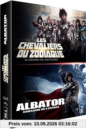 Coffret mangas cultes 2 films : les chevaliers du zodiaque, la légende du sanctuaire ; albator, corsaire de l'espace [FR Import]