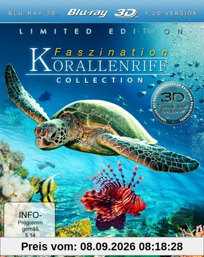 Faszination Korallenriff Collection 3D (Teil 1 / Teil 2: Jäger & Gejagte / Teil 3: Fremde Welten unter Wasser) [3D Blu-ray] [Collector's Edition]