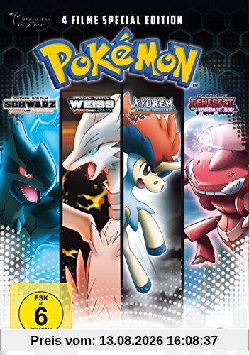 Pokemon - Der Film: Schwarz - Victini und Reshiram/Der Film: Weiß - Victini und Zekrom/Kyurem gegen den Ritter der Redlichkeit/Genesect und die wiedererwachte Legende [Special Edition] [4 DVDs]