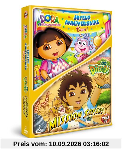 Dora, joyeux anniversaire dora ! ; diego, mission safari [FR Import]
