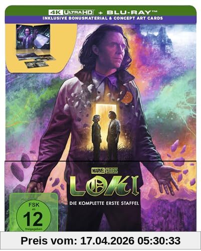 Loki - Staffel 1 - Steelbook - Limited Edition (4K Ultra HD) (+ Blu-ray) [4 Discs]