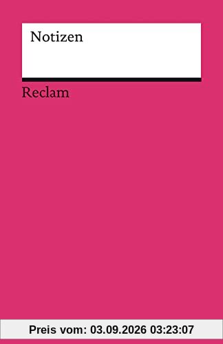 Notizen: Das kleine Reclam-Notizbuch blanko
