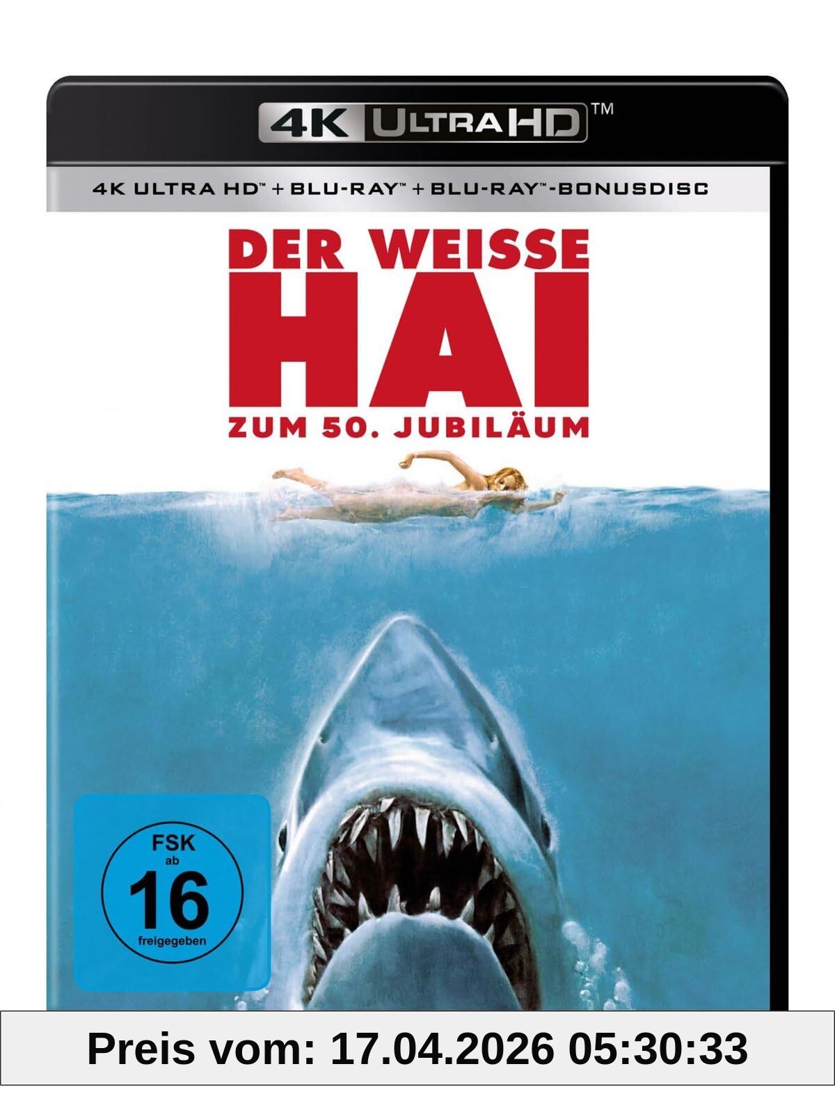 Der weiße Hai - 50th Anniversary (4K Ultra HD + Blu-ray + Bonus Blu-ray)