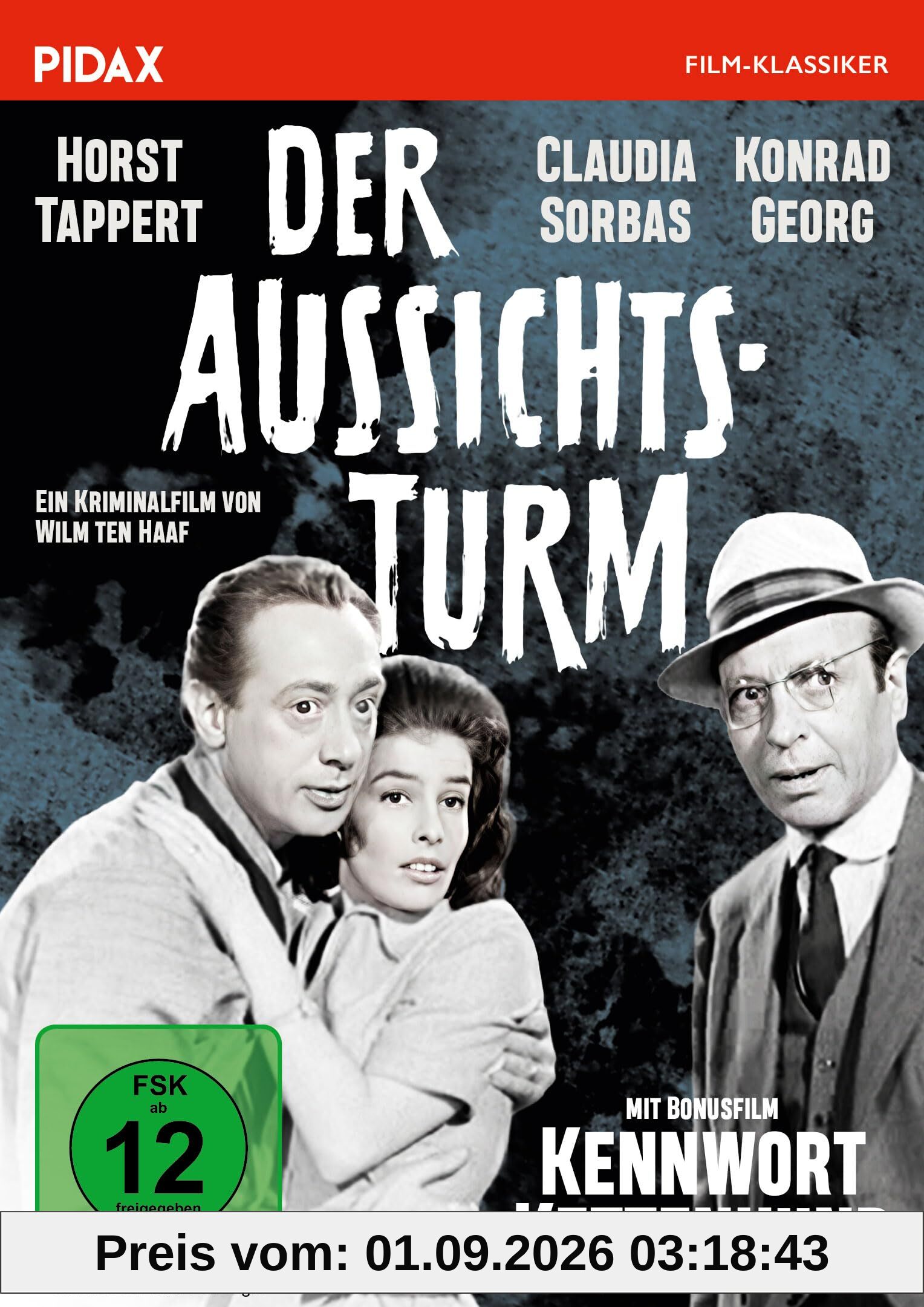 Der Aussichtsturm + Bonusfilm: KENNWORT KETTENHUND / Kriminalkomödie mit Horst Tappert und Konrad Georg + hochkarätiger Bonusfilm (Pidax Film-Klassiker)