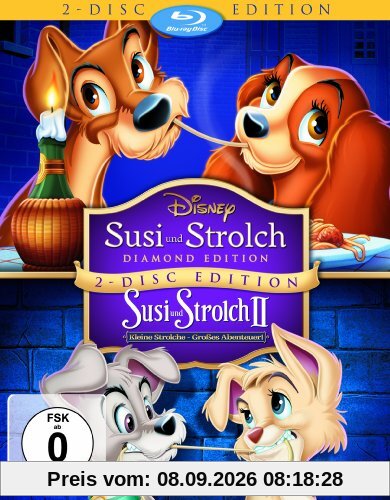 Susi und Strolch (Diamond Edition) / Susi und Strolch II: Kleine Strolche - Großes Abenteuer! [Blu-ray]