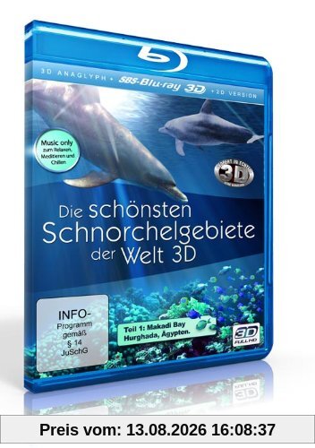 Die schönsten Schnorchelgebiete der Welt (Real 3D + 3D anaglyph inkl. 2 Brillen + 2D-Version) [SBS-3D Blu-ray]