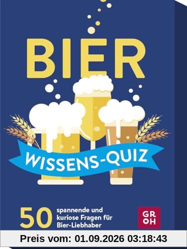 Bier Wissens-Quiz: 50 spannende und kuriose Fragen für Bier-Liebhaber | Partyspiel und originelles Geschenk für Bier-Fans | Ratequiz im Spielkartenformat