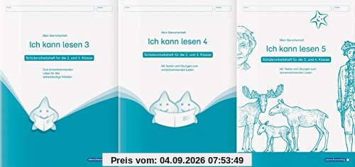Ich kann lesen 3, 4 und 5 - 3 Schülerarbeitshefte für die 2. bis 4. Klasse: Meine Sternchenhefte mit Texten und Übungen zum selbstständigen Lesen im Set zum Vorteilspreis