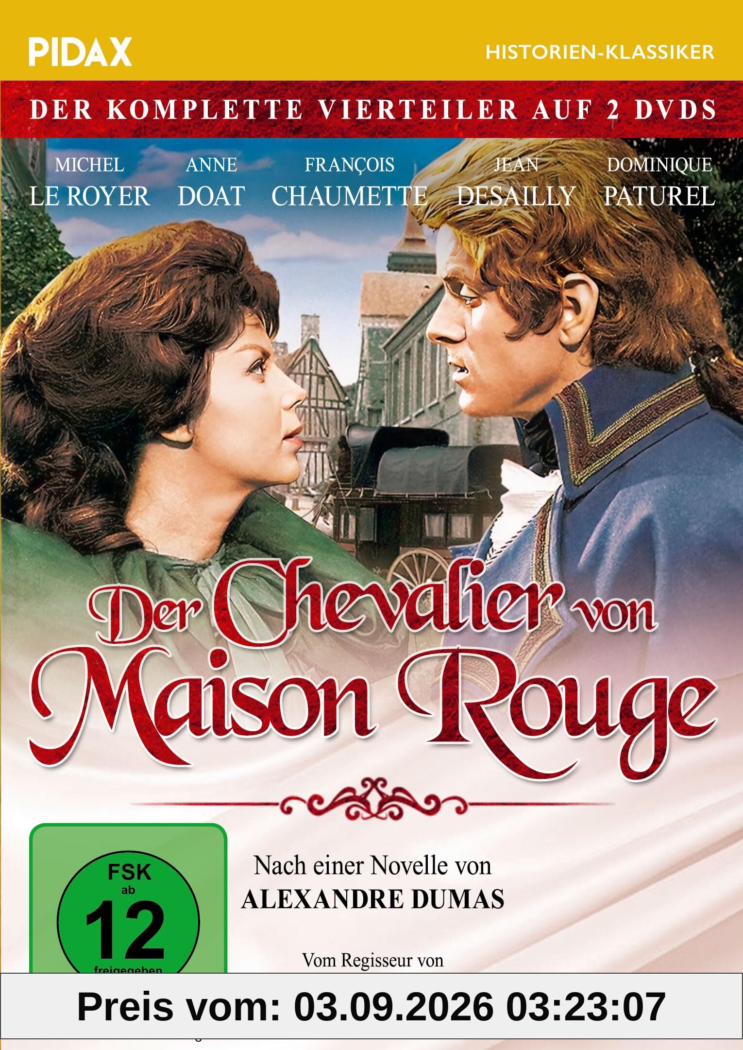 Der Chevalier von Maison Rouge / Der komplette Historien-Vierteiler nach einer Vorlage von Alexandre Dumas (Pidax Historien-Klassiker) [2 DVDs]