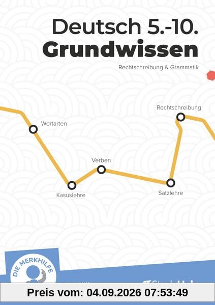 Deutsch Grundwissen Klasse 5 bis 10 in Rechtschreibung & Grammatik – Übungsbuch, Lernheft, Aufgaben mit Lösungen – für Realschule & Gymnasium: inkl. Lernvideos und Aufgaben