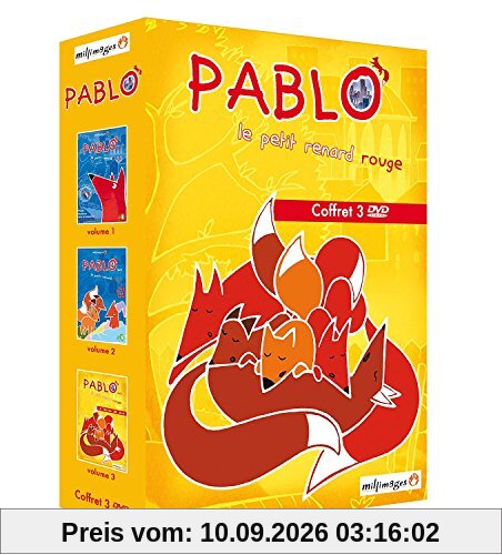 Coffret pablo le petit renard rouge 3 films : dormir debout ; renard des neiges ; le terrain de jeux [FR Import]