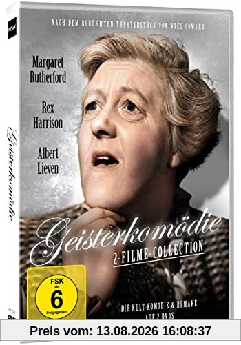 Geisterkomödie (FAN-Edition mit zwei Verfilmungen) Blithe Spirit (Fröhlicher Geist) Kult-Komödie mit Margaret Rutherford (Miss Marple) + Remake Geister-Komödie - Eine unwahrscheinliche Komödie
