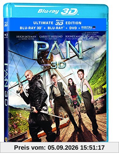 Pan [Blu-ray] [Édition Ultimate - Blu-ray 3D + Blu-ray + DVD + copie digitale]