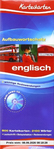 Karteikarten Aufbauwortschatz Englisch Stufe B1 + B2: Mehr als 800 Karteikarten. Über 2100 Stichwörter. Mit Lautschrift