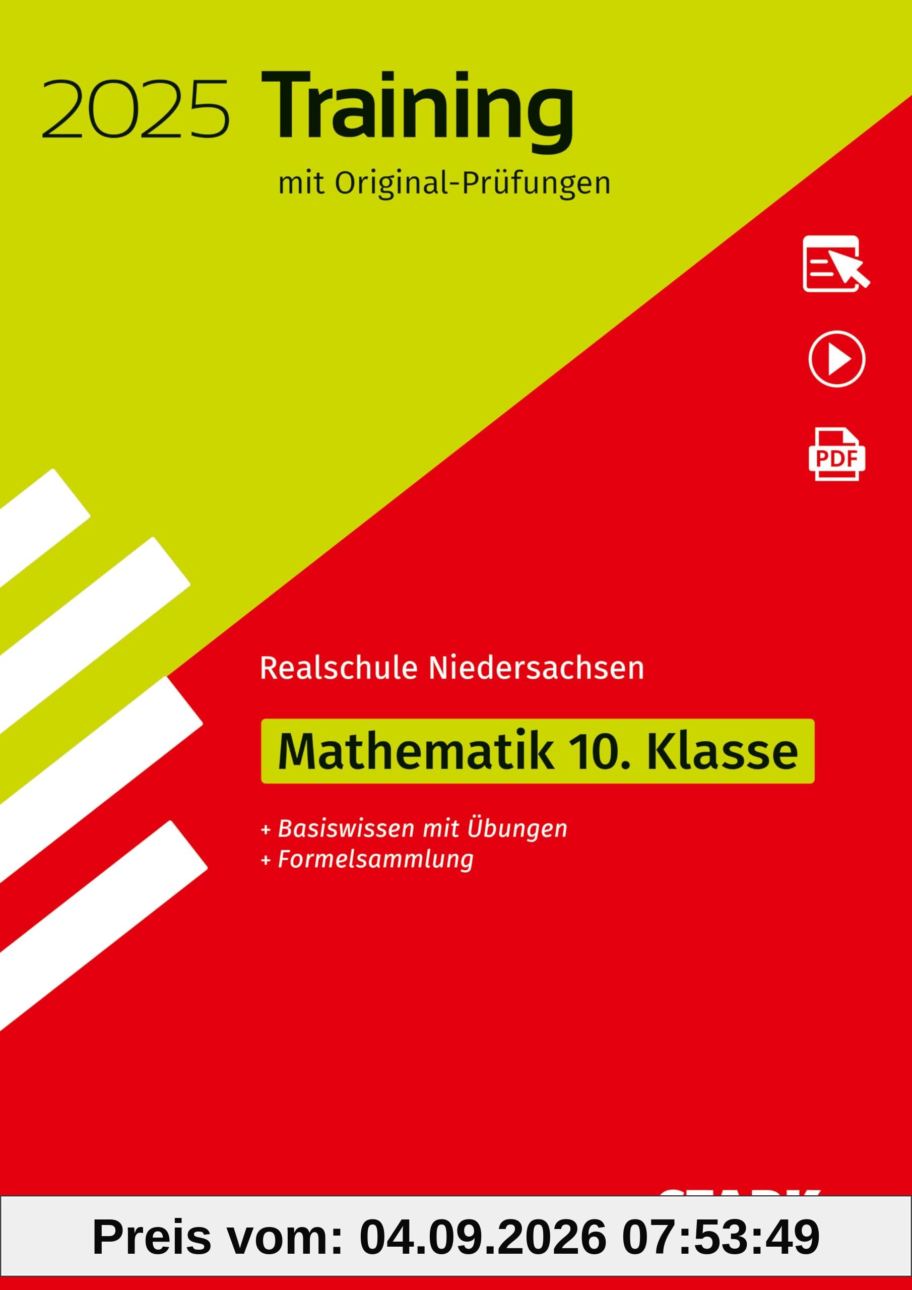 STARK Original-Prüfungen und Training Abschlussprüfung Realschule 2025 - Mathematik - Niedersachsen