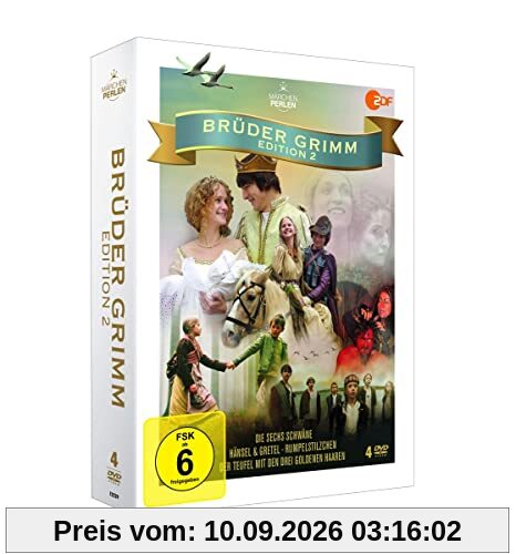 Brüder Grimm Edition: Die schönsten Märchen der Brüder Grimm aus der Reihe Märchenperlen: DIE SECHS SCHWÄNE, HÄNSEL & GRETEL, RUMPELSTILZCHEN und DER TEUFEL MIT DEN DREI GOLDENEN HAAREN [4 DVDs]