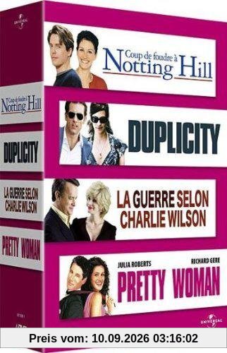 Coffret julia roberts : coup de foudre à notting hill ; duplicity ; la guerre selon charlie wilson ; pretty woman [FR Import]