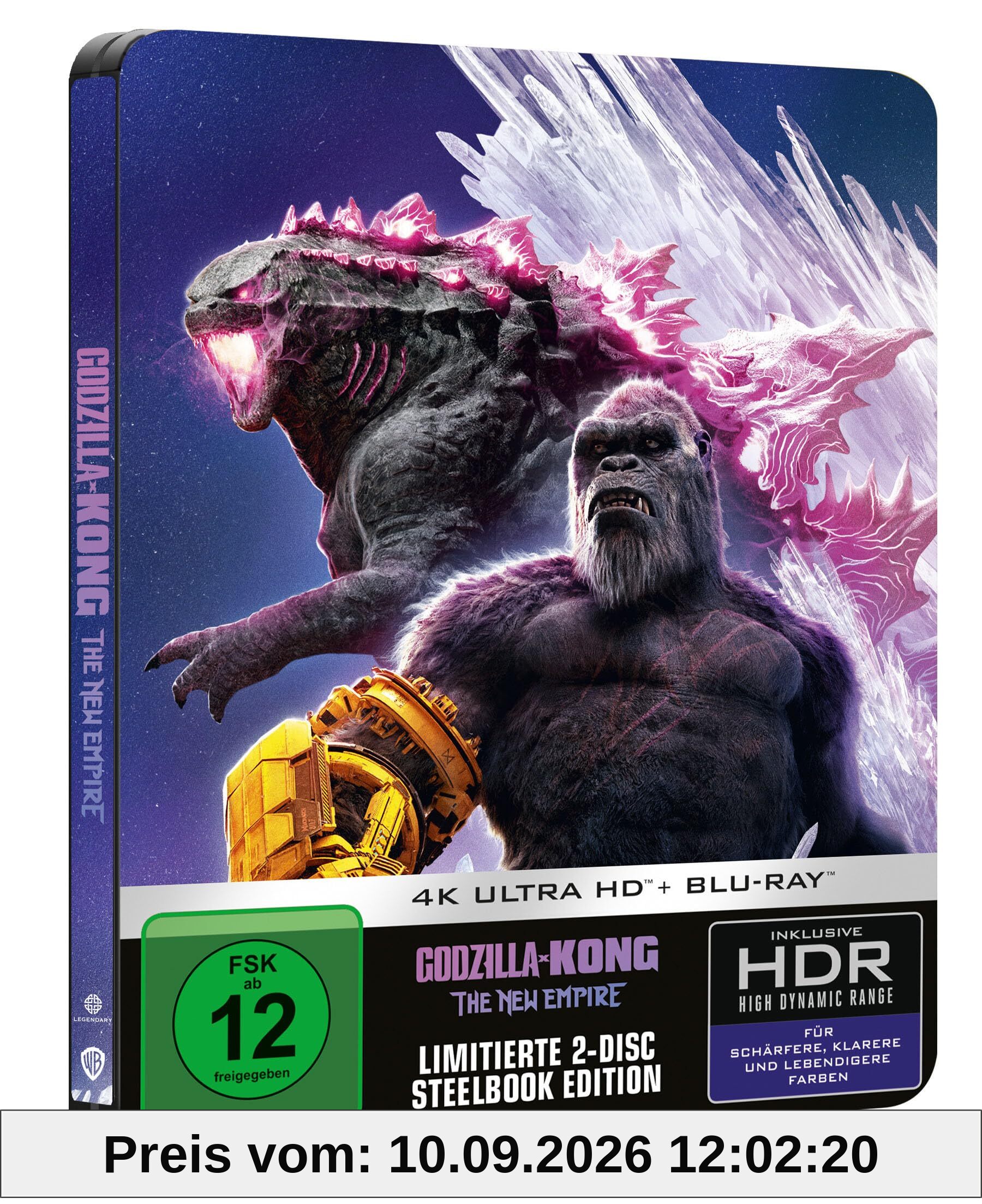 Godzilla x Kong: The new Empire - Limited Steelbook [4K Ultra HD] + [Blu-ray]