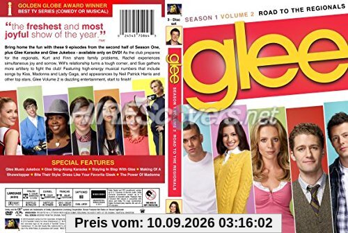 GLEE SEASON 1 VOL 2 ROAD TO REGIONALS (DVD SET) **REGION 1** NEW AND SEALED