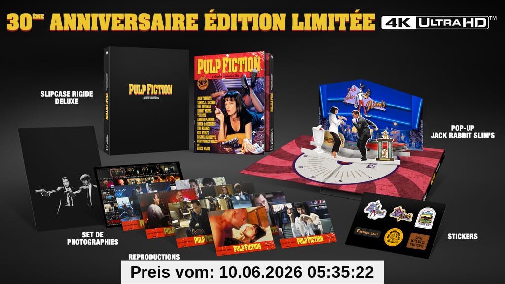 PULP FICTION - COMBO UHD 4K + BD - COLLECTOR 30EME ANNIVERSAIRE