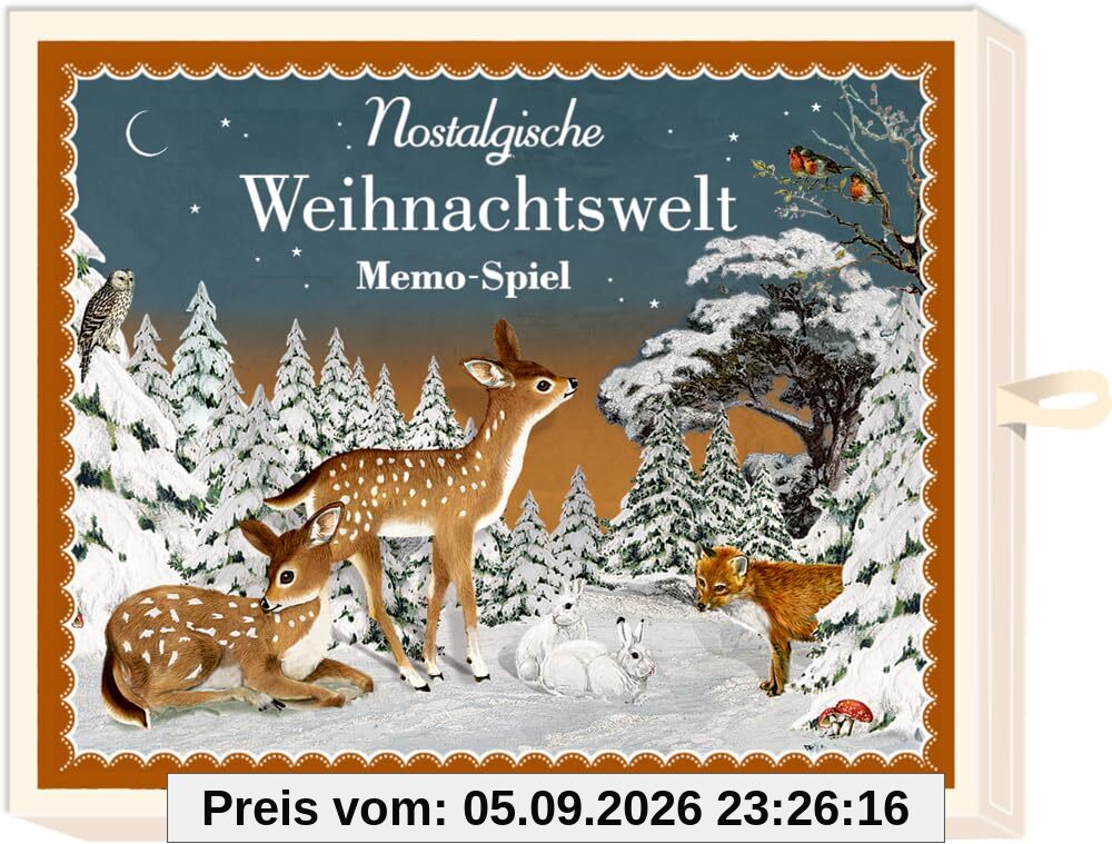 Schachtelspiel - Nostalgische Weihnachtswelt: Memo-Spiel: mit 48 Karten