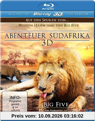 Abenteuer Südafrika 3D - Auf den Spuren von weißen Haien und den Big Five [3D Blu-ray]