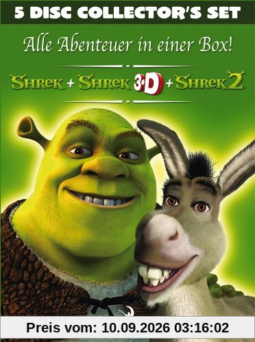 Shrek - Der tollkühne Held + Shrek 3D + Shrek 2 (Collector's Set) [Collector's Edition] [5 DVDs]