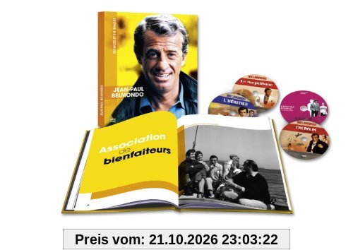 Jean-Paul Belmondo - Coffret livre - Le magnifique + À bout de souffle + L'as des as + L'héritier