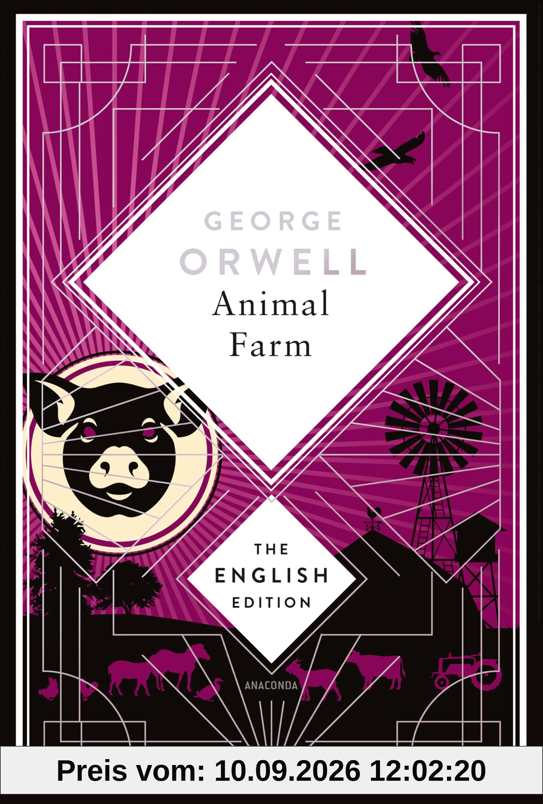 Animal Farm by George Orwell. English Edition: A special edition hardcover embossed with silver foil
