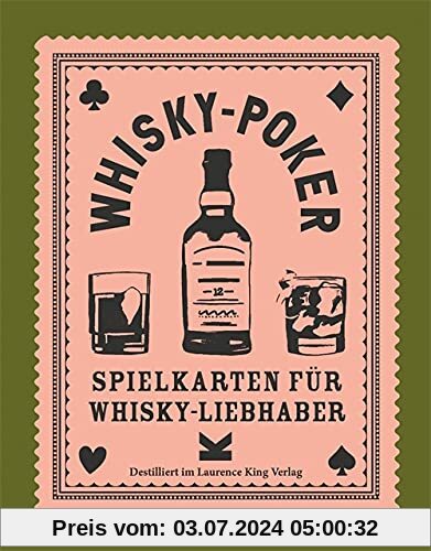 Laurence King Verlag Whisky-Poker Kartenspiel, Pink