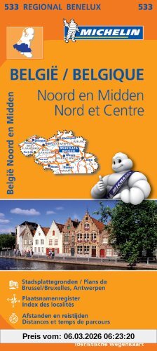 Michelin 533 België Noord En Midden - Belgique Nord Et Centre