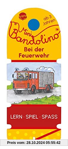 Mini Bandolino. Bei der Feuerwehr: Lernspiel mit Lösungskontrolle für Kinder ab 3 Jahren