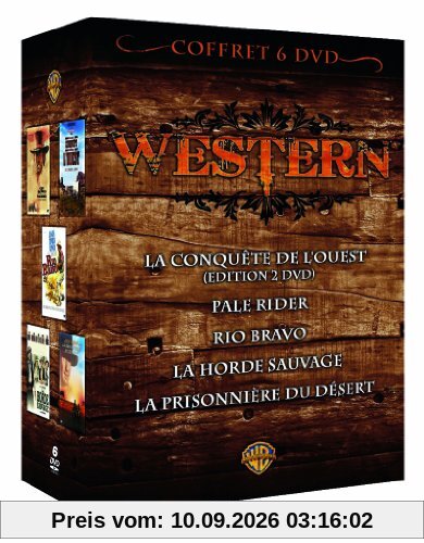 Coffret Western - La conquête de l'Ouest + Pale Rider + Rio Bravo + La horde sauvage + La prisonnière du désert