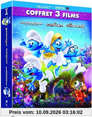 Coffret les schtroumpfs 3 films: les schtroumpfs ; les schtroumpfs 2 ; le village perdu [Blu-ray] [FR Import]