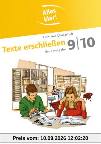 9./10. Schuljahr - Texte erschließen: Lern- und Übungsheft mit beigelegtem Lösungsheft