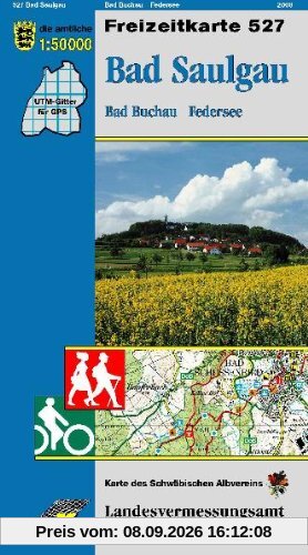 LGL BW 50 000 Freizeit Bad Saulgau: Bad Buchau, Federsee. Freizeitkarte mit Wander-, Radwegen und touristischer Infrastruktur