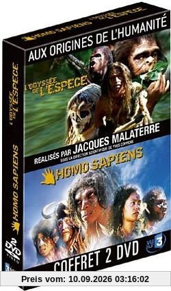 Aux origines de l'humanité : L'odyssée de l'espèce / Homo Sapiens - Coffret 2 DVD [FR Import]