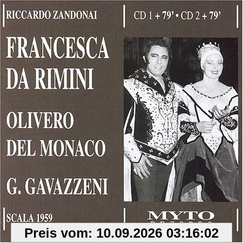 Riccardo Zandonai: Francesca da Rimini (Oper) (Gesamtaufnahme) (2 CD)