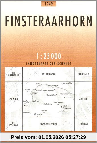 Swisstopo 1 : 25 000 Finsteraarhorn (Landeskarte Der Schweiz)