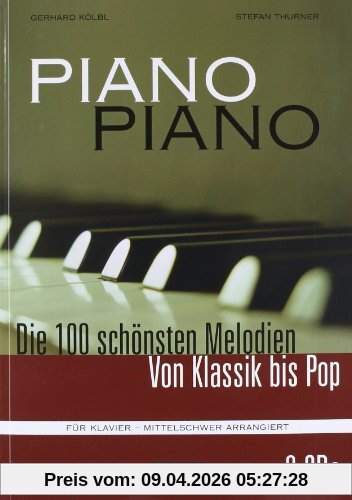 Piano Piano mittelschwer. Notenbuch mit 3 CDs