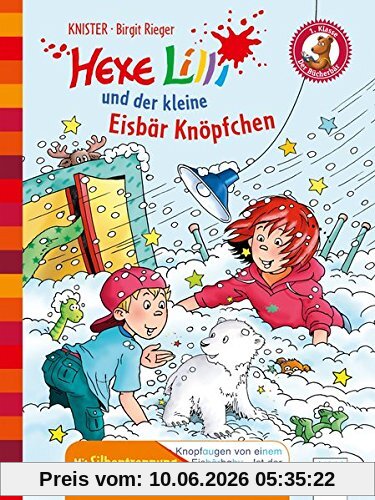Hexe Lilli und der kleine Eisbär Knöpfchen: Der Bücherbär. Hexe Lilli für Erstleser. Mit Silbentrennung zum leichteren Lesenlernen:
