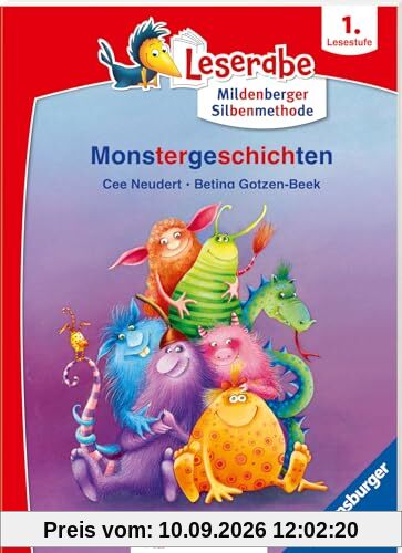 Monstergeschichten - lesen lernen mit dem Leseraben - Erstlesebuch - Kinderbuch ab 6 Jahren mit Silbengeschichten zum Lesenlernen (Leserabe 1. Klasse mit Mildenberger Silbenmethode)