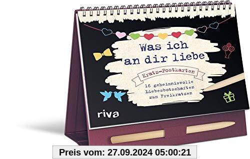 Was ich an dir liebe – Postkarten: 16 geheimnisvolle Liebesbotschaften zum Freikratzen