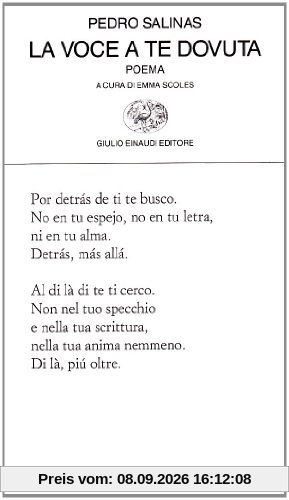 La voce a te dovuta. Testo spagnolo a fronte