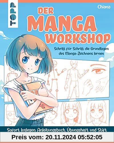 Der Manga-Workshop. Schritt für Schritt die Grundlagen des Manga-Zeichnens lernen: Mit Anleitungsbuch, Übungsheft und Or