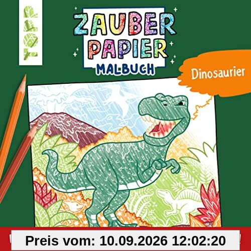 Zauberpapier Malbuch Dinosaurier: Entdecke versteckte Muster und Motive!