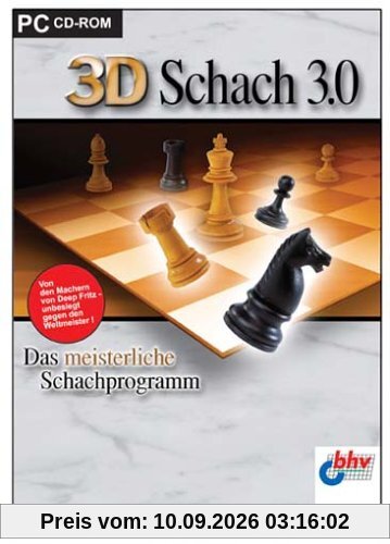 3D-Schach 3.0, 1 CD-ROM Das meisterliche Schachprogramm. Für Windows 95, 98, Me, 2000, NT 4.x, XP