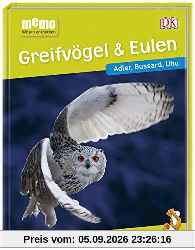 memo Wissen entdecken. Greifvögel & Eulen: Adler, Bussard, Uhu. Das Buch mit Poster!