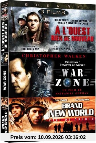 Coffret guerre, vol. 2 : à l'ouest rien de nouveau ; war zone ; brand new world [FR Import]